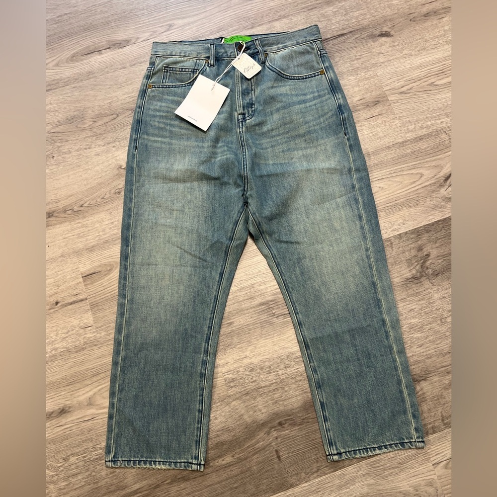Sandrine Rose X Free People Straight Leg Indigo Blue Jeans Women's Sz 25 NWT